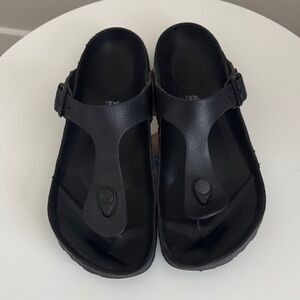 Birkenstock Gizeh Black Sandals Sz 38
